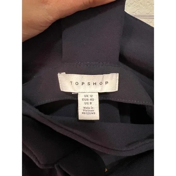 Topshop Navy Blue Business/Slacks Pants - Picture 3 of 5